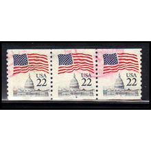 Used 2115a 22c U.S. Flag Fine PNC 4/3 PA2515