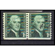 Used 1299 1c Thomas Jefferson Fine Pair KA6233
