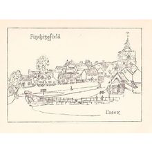 Finchingfield Essex Art Painting Artist Caricature Drawing 70s Postcard