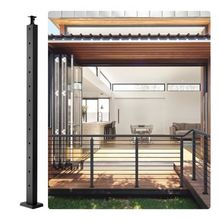 Cable Railing Post Level Deck Stair Post 42 x 0.98 x 1.97" Cable Handrail Po...
