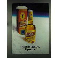 1972 Early Times Bourbon Ad - When It Snows
