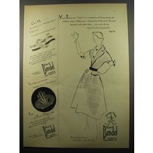 1950 Henri Bendel Ad - Young-Timers Dress, Belts and Fruit and Flower Holder