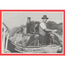 Joe Skinner 1925 Wooden Horse Boat Northampton Canal Postcard