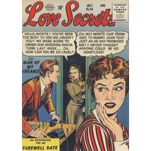 Love Secrets 1950s Comic Romance Book Monte Farewell Date Postcard