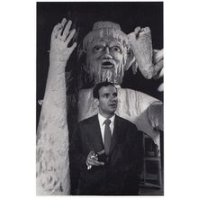 Francois Truffaut Henri Dauman French Film Director Smoking at Louvres Photo Pos