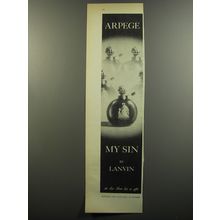 1953 Lanvin Perfume Advertisement - Arpege My Sin by Lanvin