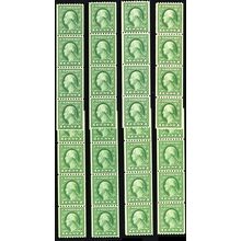 486, Mint NH 1¢ Sixteen VF/XF Coil Pairs CV $68.00 - Stuart Katz