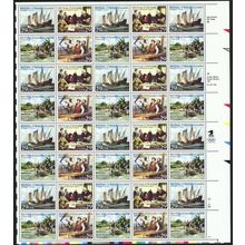 Voyage of Columbus Sheet of Forty 29 Cent Postage Stamps Scott 2623a