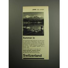 1957 Switzerland Tourism Advertisement - Summer In