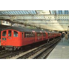 1938 Tube Stock at Queens Park Station Bakerloo Line London Postcard