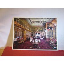 THE LIBRARY, ALNWICK CASTLE, NORTHUMBERLAND unused postcard dated 1973 =