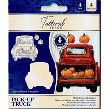 Tattered Lace Cutting Die - PICK-UP TRUCK - HALLOWEEN - PUMPKINS