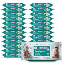 MED PRIDE Scented Baby Wipes Packs in Bulk, 1920 Count (24 Packs X 80 Wipes), Ex