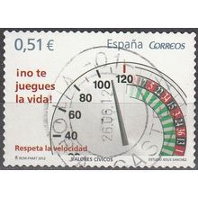 España 2012 Respect des limitations de vitesse O Cachet rond