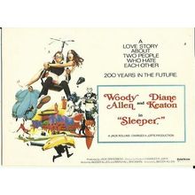 Cinema SLEEPER Woody Allen, Diane Keaton Poster Art Postcard