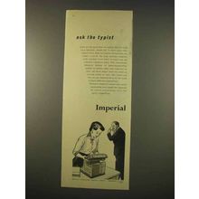1954 Imperial 65 Typewriter Ad - Ask the Typist