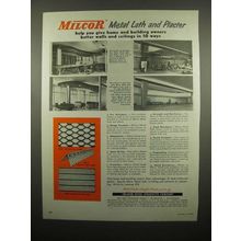 1954 Inland-Steel Milcor Metal Lath and Plaster Ad