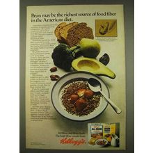 1976 Kellogg's All-Bran and Bran Buds Cereal Ad - Fiber