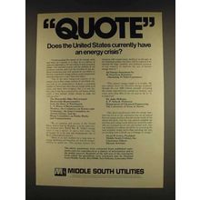 1976 Middle South Utilities Ad - Have an Energy Crisis