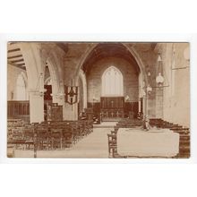 St Peter's Church Interior Inkberrow Postcard RP Worcestershire