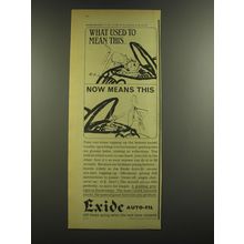 1964 Exide Auto-Fil Battery Ad - What used to mean this.. Now means this