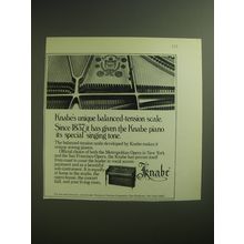 1974 Knabe Piano Ad - Knabe's unique balanced-tension scale. Since 1837