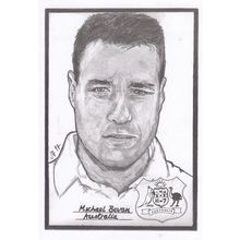 Michael Bevan Australian Cricket Rare Artist Drawing Limited Edn of 500 Postcard