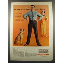 1955 Pacific Mills Pacifixed Leisurewear Ad - Be Lord of the Manor