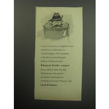 1957 Lord & Taylor Edward Fields Carpet Advertisement - I was a stowaway