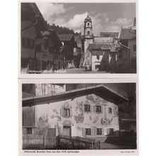 Mittenwald Germany Obermarkt Bemaltes House 2x Postcard s
