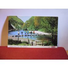 STEPPING STONES, DOVE VALLEY, DOVEDALE used postcard by Dennis 1984 pm =