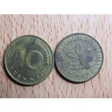 1987j 10 Pfennig Germany Coin