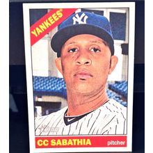 CC SABATHIA 2015 TOPPS HERITAGE BASEBALL CARD #353