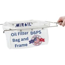 Miroil B6PS Fryer Filter Bag & Frame Combo, Extends Grease Life, Handles Hot & C