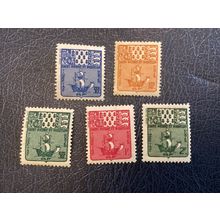 ICOLLECTZONE St Pierre and Miquelon J68-72 VF hinged