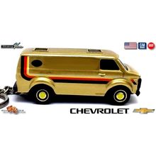 RARE KEY CHAIN RING GOLD CHEVY HIPPIE VAN CUSTOM Ltd Ed.