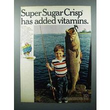 1969 Post Super Sugar Crisp Cereal Ad - Vitamins