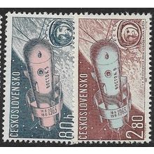 1963 Michel 1413/1414 - MLH (*) - SPACE