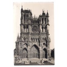 NOTRE DAME FRANCE vintage unused postcard 1940's =