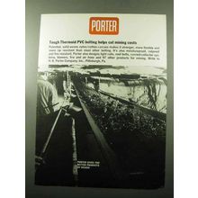 1969 Porter Thermoid PVC Belting Ad - Cut Mining Costs