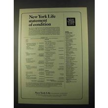 1969 New York Life Ad - Statement of Condition
