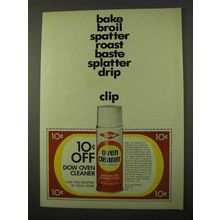 1971 Dow Oven Cleaner Ad - Bake Broil Spatter Roast