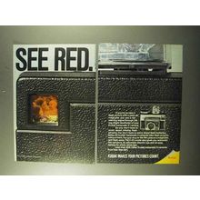 1971 Kodak X-45 Instamatic Camera Ad - See Red