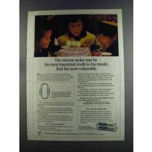1982 Aim Toothpaste Ad - Six-Year Molar Important