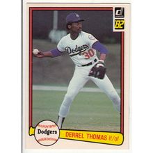 1982 Donruss baseball card 537 Derrel Thomas