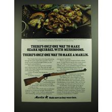 1979 Marlin 39A Rifle Ad - There's only one way to make Ozark squirrel
