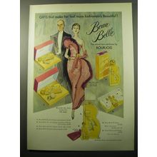 1950 Bourjois Beau Belle Perfume Ad - Gifts that make her feel more beautiful