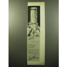 1950 Lentheric Tweed Icicle Perfume Ad - Tweed fragrance in a little glacier