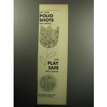 1957 The National Foundation for Infantile Paralysis Ad - Get your polio shots