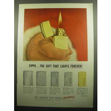 1957 Zippo Cigarette Lighter Ad - Zippo the gift that lights forever